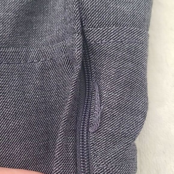 H&M Women's 6 Fit And Flare Solid Gray Dress Lined Polka Dot Pleated Scoop Neck - Picture 15 of 16